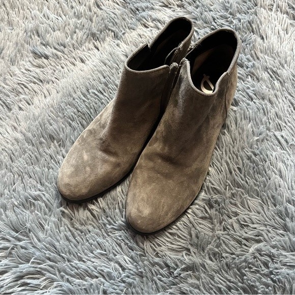Sam Edelman Gray Suede Petty Ankle Boots Size 8 - Picture 2 of 4